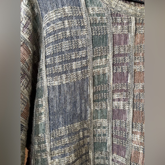 VTG Iconic Cotton Traders Mens Coogi Style 90’s Textured Multicolored Sweater,XL - Picture 4 of 16